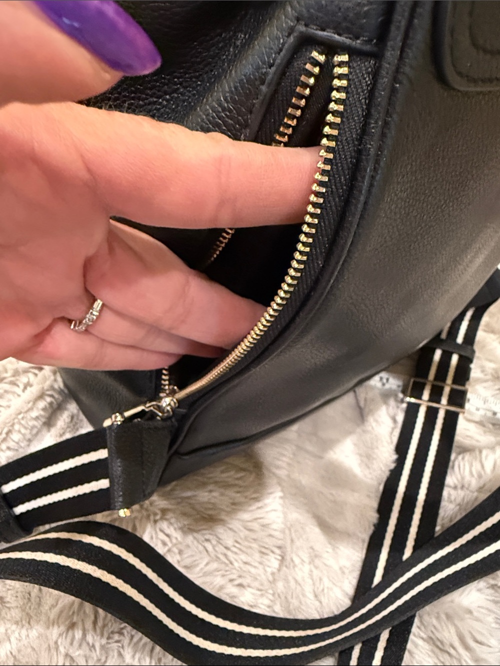 Kate Spade Rosie medium leather flap drawstring back pack nwot - Picture 6 of 16